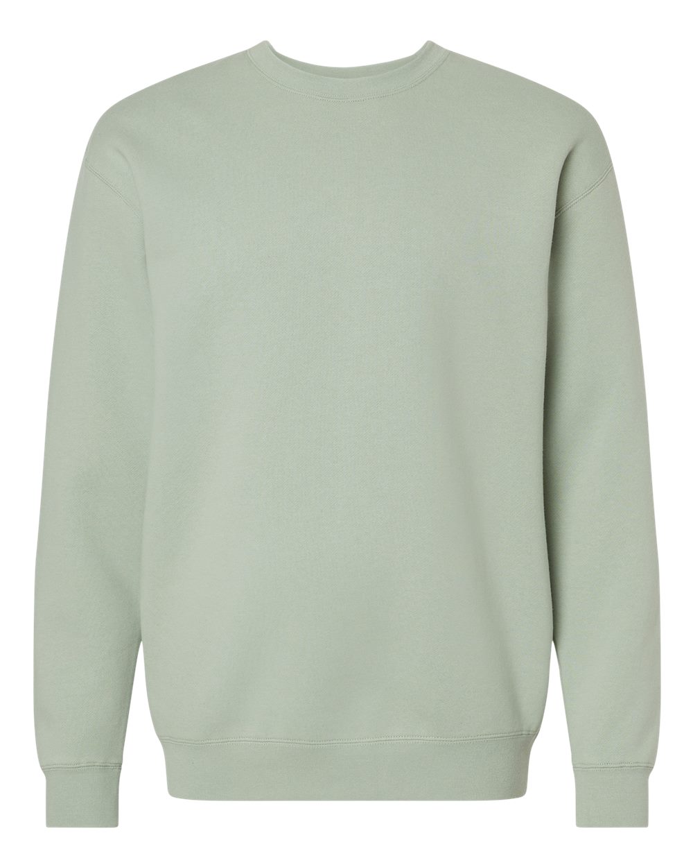 Front View of Dusty Sage Heavyweight Crewneck Sweatshirt - IND3000