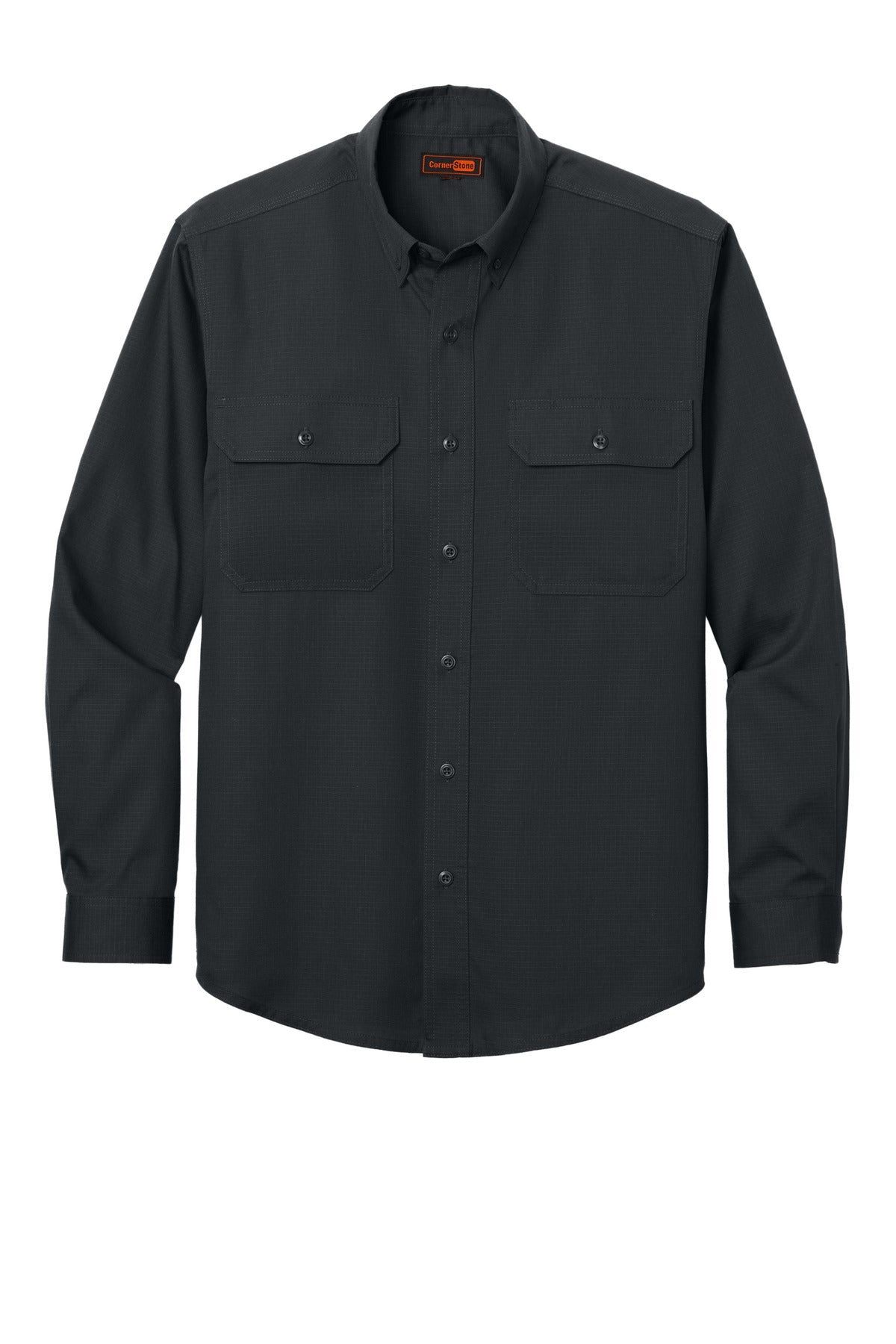 Front View of EchoSteel CornerStone Long Sleeve Select Ripstop Shirt CSW174