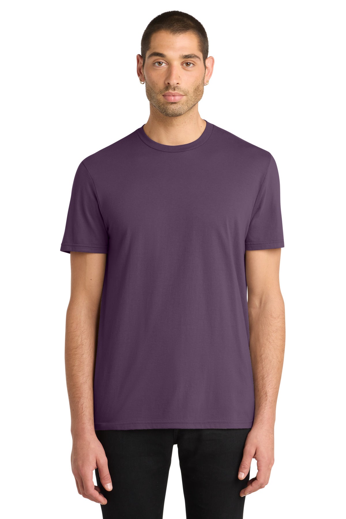 Front View of Eggplant District Very Important Tee . DT6000