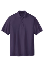 Front View of Eggplant Port Authority Silk Touch Polo K500