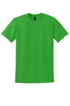 Front View of Electric Green Gildan DryBlend 50 Cotton/50 Poly T-Shirt. 8000