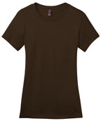 Front View of Espresso District Women's Perfect Weight Tee. DM104L