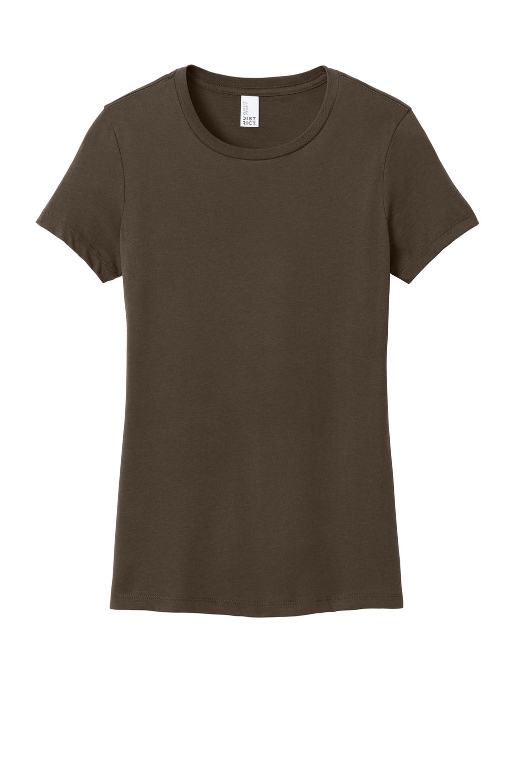 Front View of Espresso District Women's Perfect Weight Tee. DM104L
