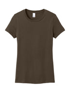 Front View of Espresso District Women's Perfect Weight Tee. DM104L