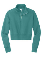 Front View of EuclptusBl District Women's V.I.T. Fleece 1/2-Zip DT6111