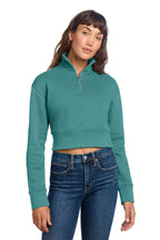 Front View of EuclptusBl District Women's V.I.T. Fleece 1/2-Zip DT6111