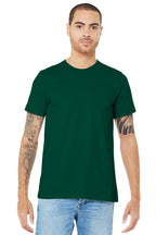 Front View of Evergreen BELLA+CANVAS Unisex Jersey Short Sleeve Tee. BC3001
