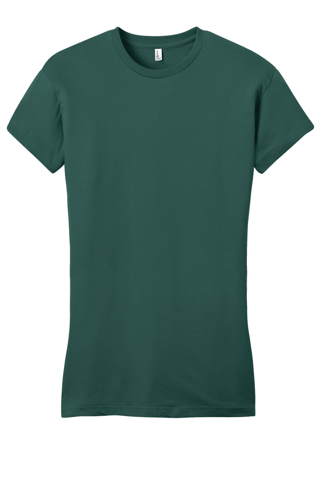 Front View of Evergreen District Women's Fitted Very Important Tee . DT6001