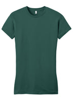 Front View of Evergreen District Women's Fitted Very Important Tee . DT6001
