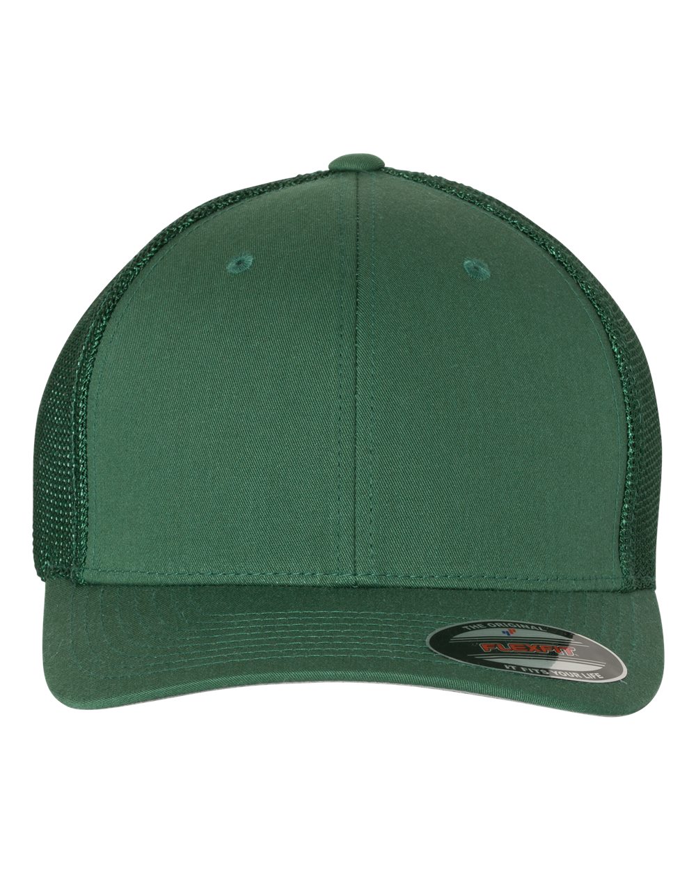 Front View of Evergreen Trucker Cap - 6511