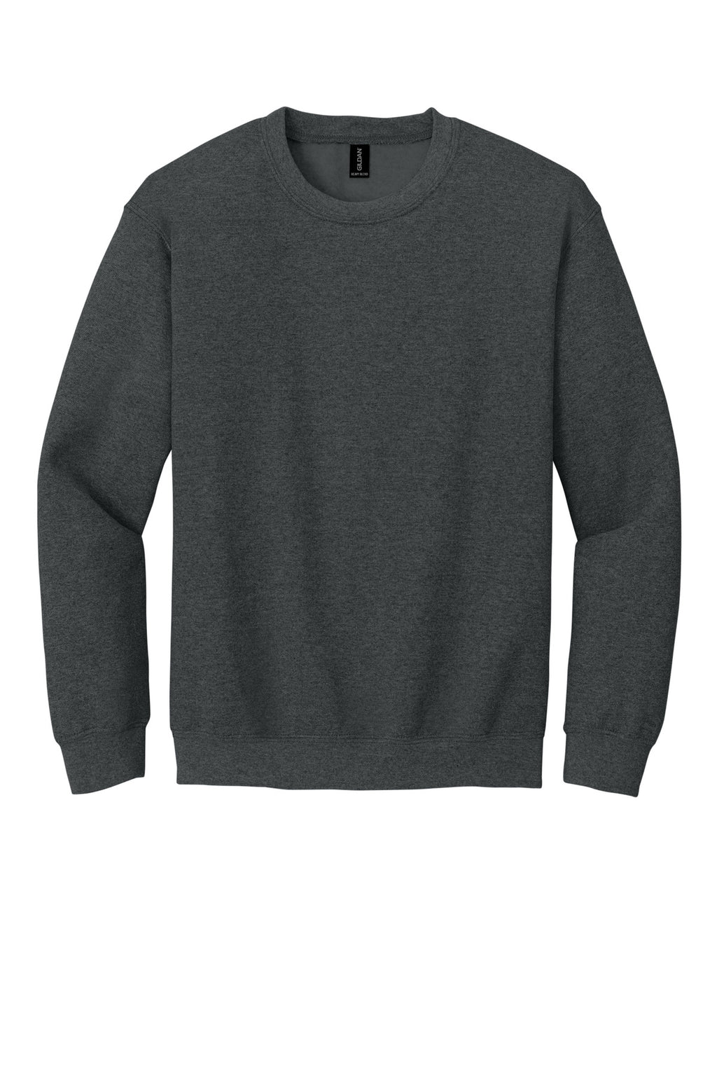 Front View of FanCharHtr Gildan Heavy Blend Crewneck Sweatshirt. 18000