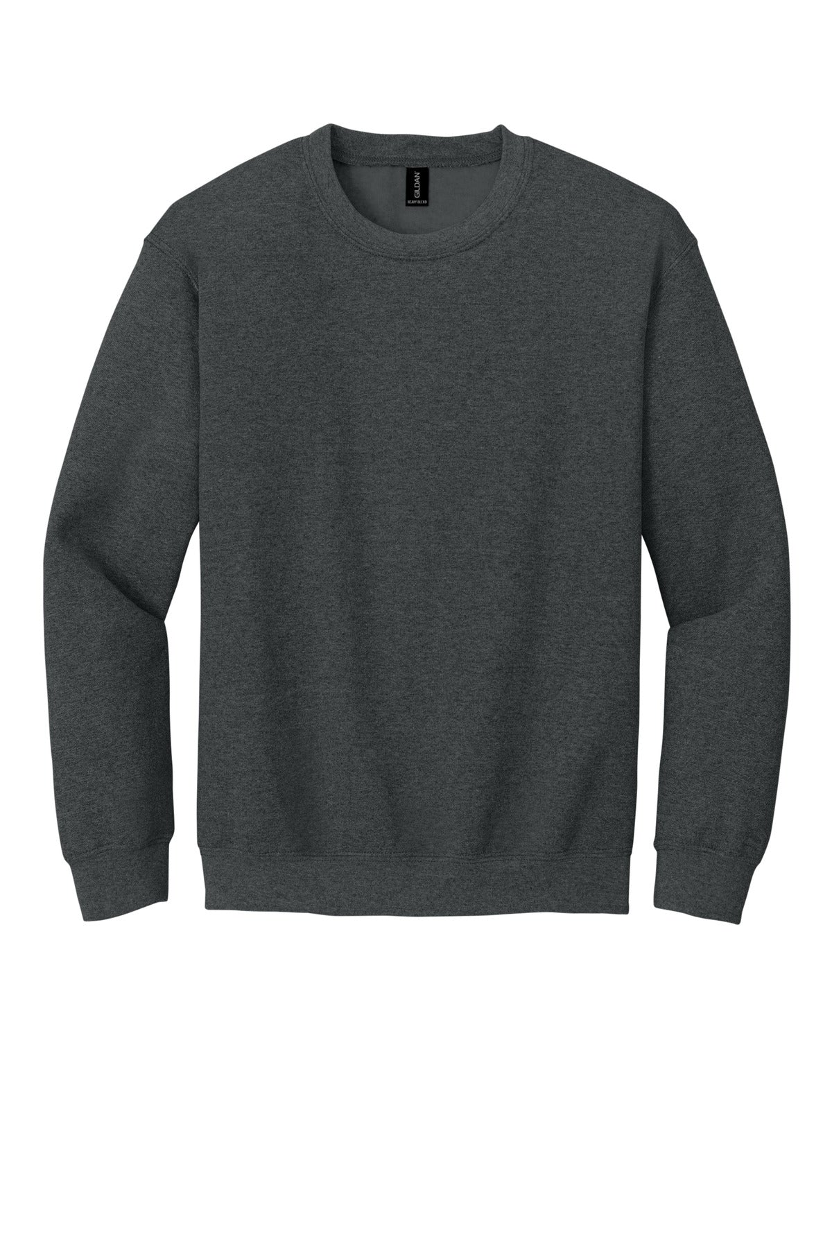 Front View of FanCharHtr Gildan Heavy Blend Crewneck Sweatshirt. 18000