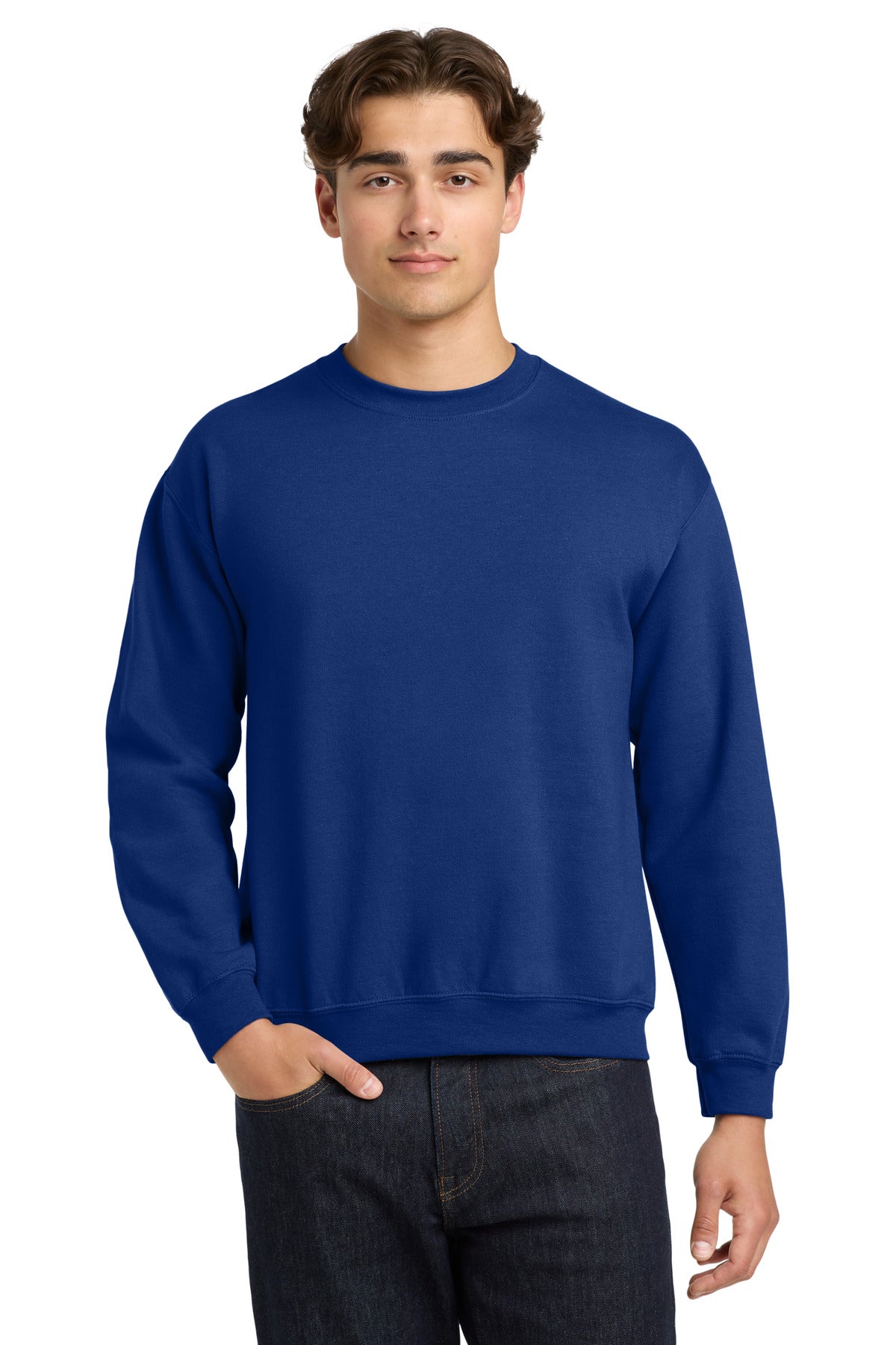 Front View of FanDeepRoy Gildan Heavy Blend Crewneck Sweatshirt. 18000