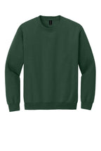 Front View of FanDkGreen Gildan Heavy Blend Crewneck Sweatshirt. 18000