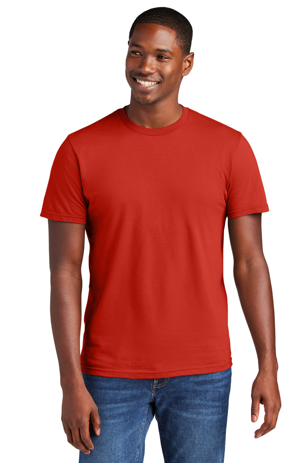 Front View of FieryRed District Very Important Tee . DT6000
