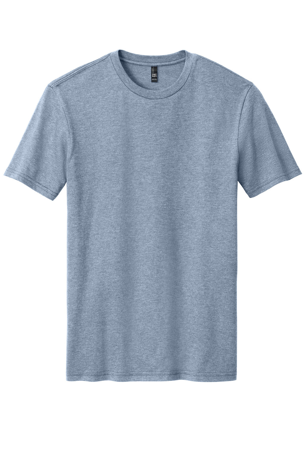 Front View of FlntBluHtr District Perfect Blend CVC Tee. DM108
