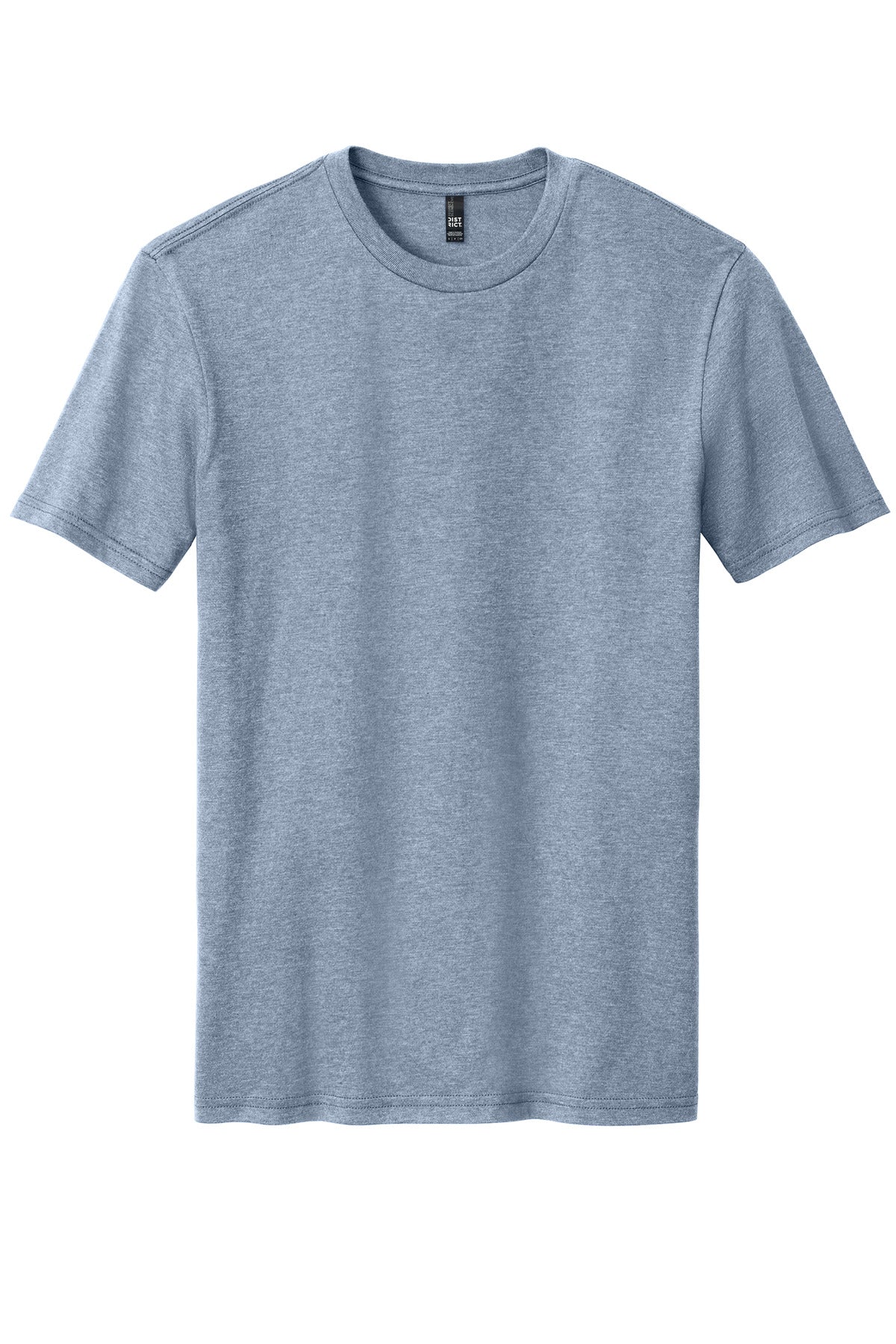 Front View of FlntBluHtr District Perfect Blend CVC Tee. DM108
