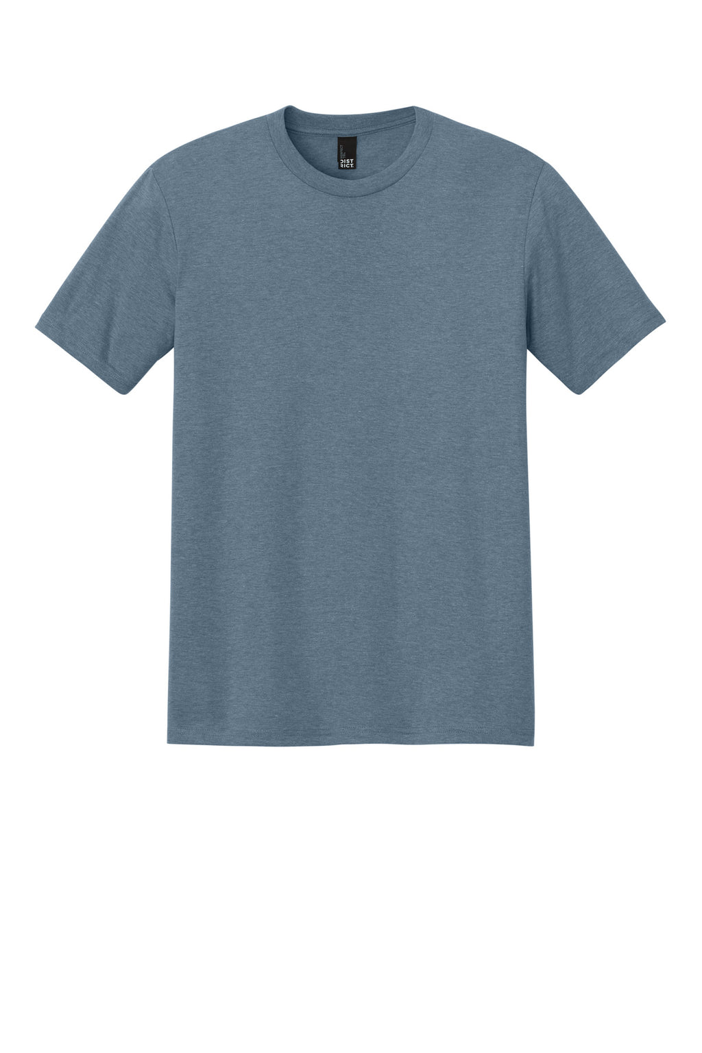 Front View of FlntBluHtr District Perfect Tri Tee. DM130