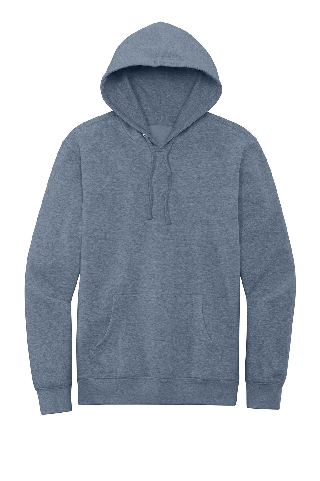Front View of FlntBluHtr District V.I.T. Fleece Hoodie DT6100