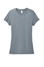 Front View of FlntBluHtr District Women's Perfect Tri Tee. DM130L