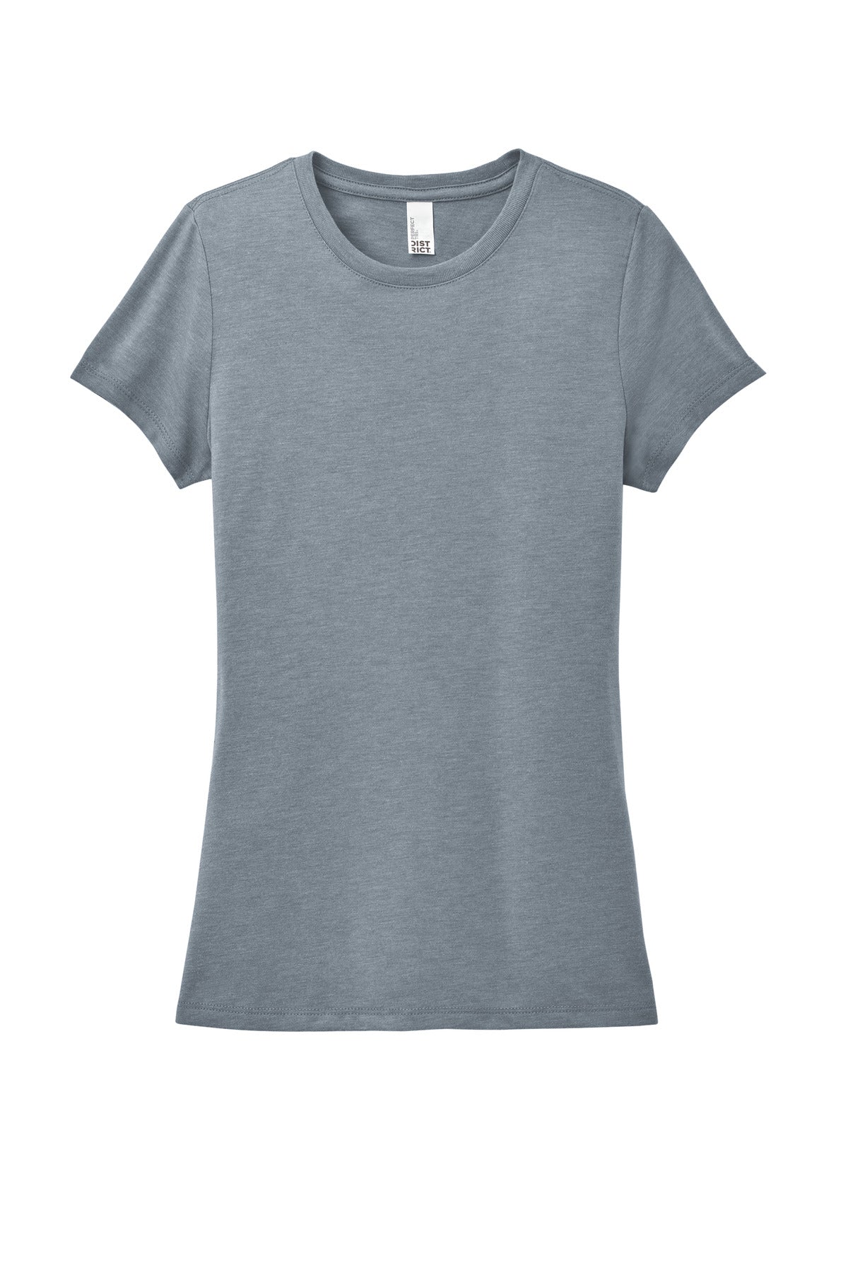 Front View of FlntBluHtr District Women's Perfect Tri Tee. DM130L