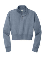 Front View of FlntBluHtr District Women's V.I.T. Fleece 1/2-Zip DT6111