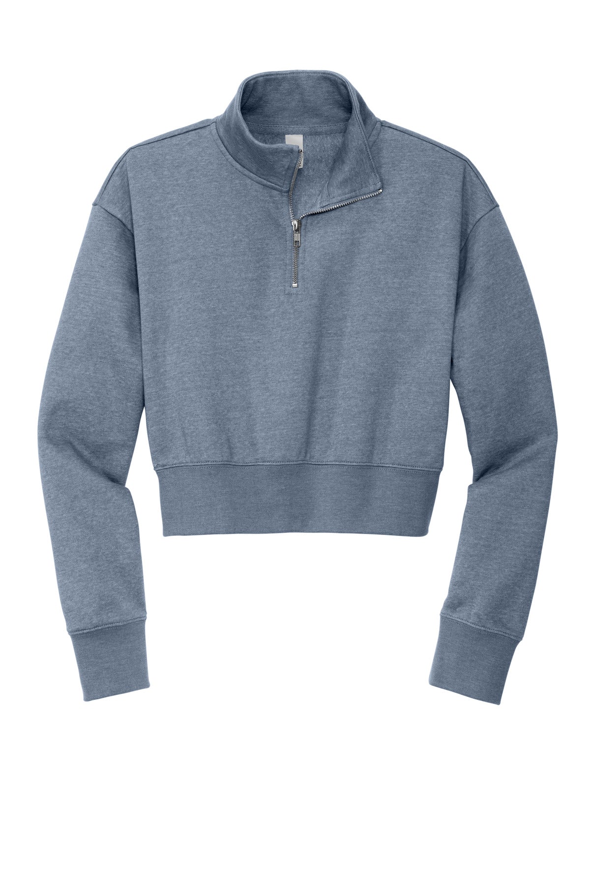 Front View of FlntBluHtr District Women's V.I.T. Fleece 1/2-Zip DT6111
