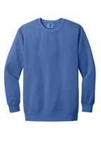 Front View of Flo Blue COMFORT COLORS Ring Spun Crewneck Sweatshirt. 1566