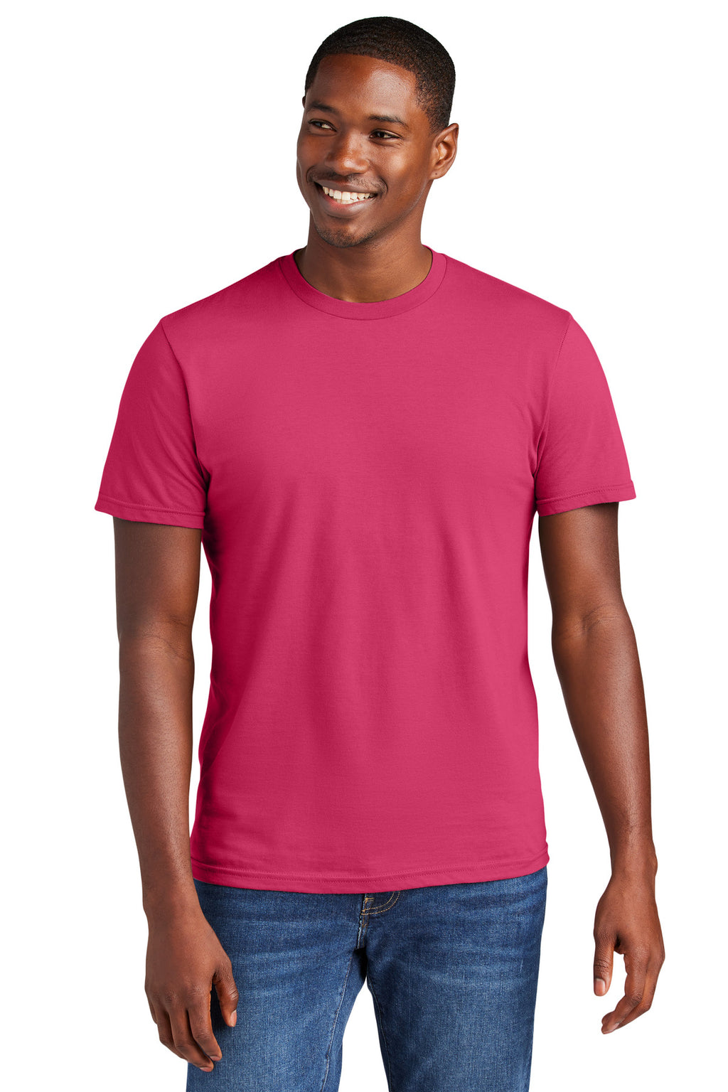 Front View of FlushPink District Very Important Tee . DT6000
