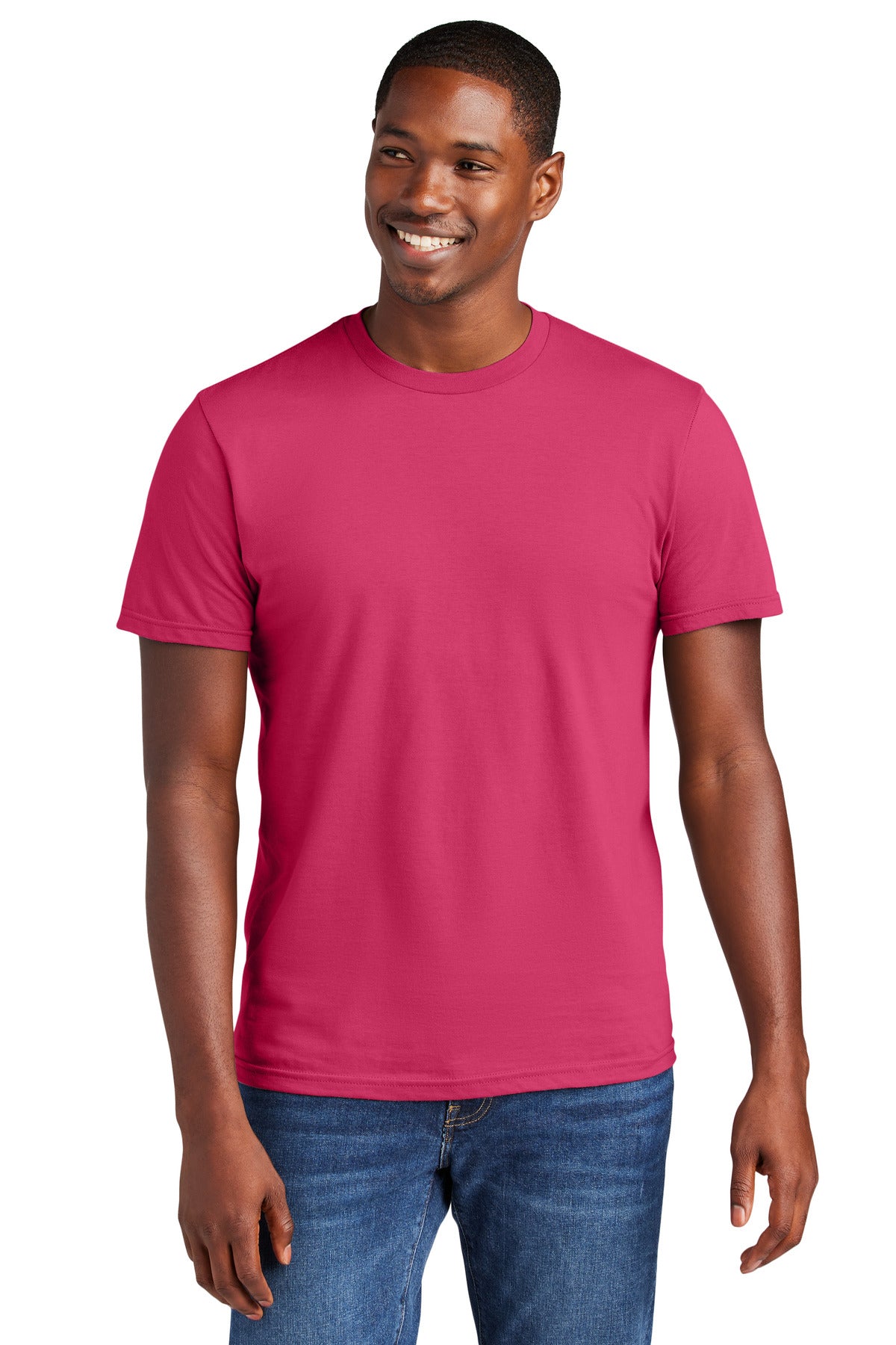 Front View of FlushPink District Very Important Tee . DT6000