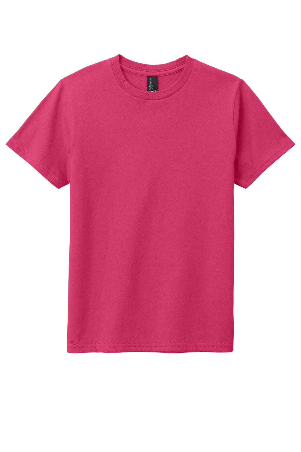 Front View of FlushPink District Youth Very Important Tee . DT6000Y