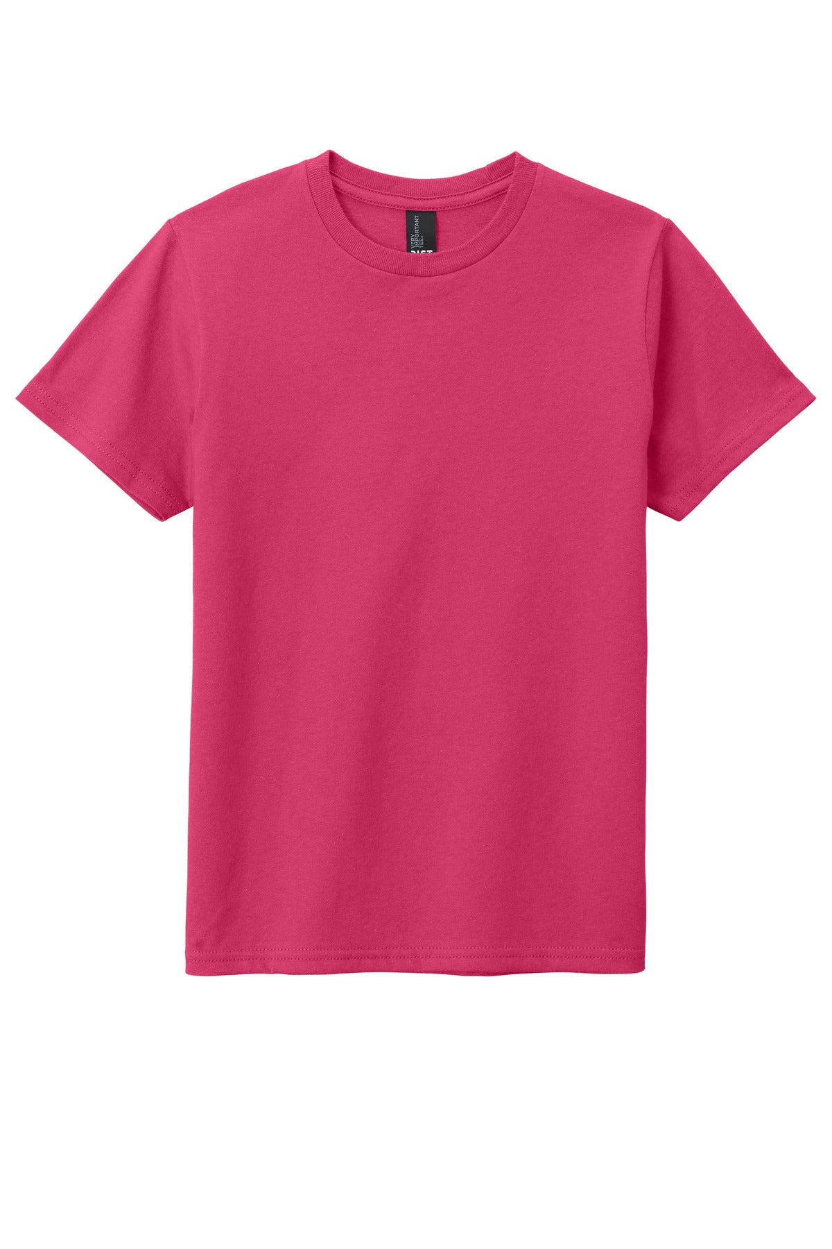 Front View of FlushPink District Youth Very Important Tee . DT6000Y