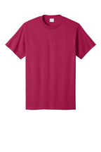 Front View of FlushPink Port & Co Core Cotton Tee. PC54
