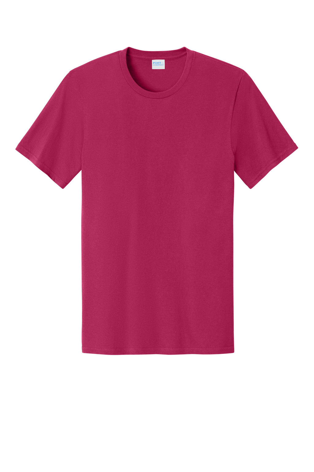 Front View of FlushPink Port & Co Easy Cotton Tee PC43