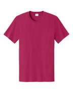 Front View of FlushPink Port & Co Easy Cotton Tee PC43