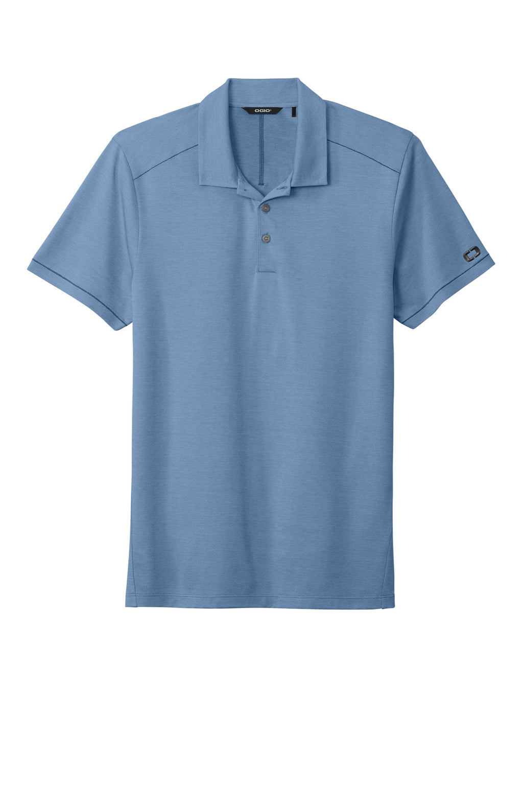 Front View of ForceBlHtr OGIO Code Stretch Polo. OG146