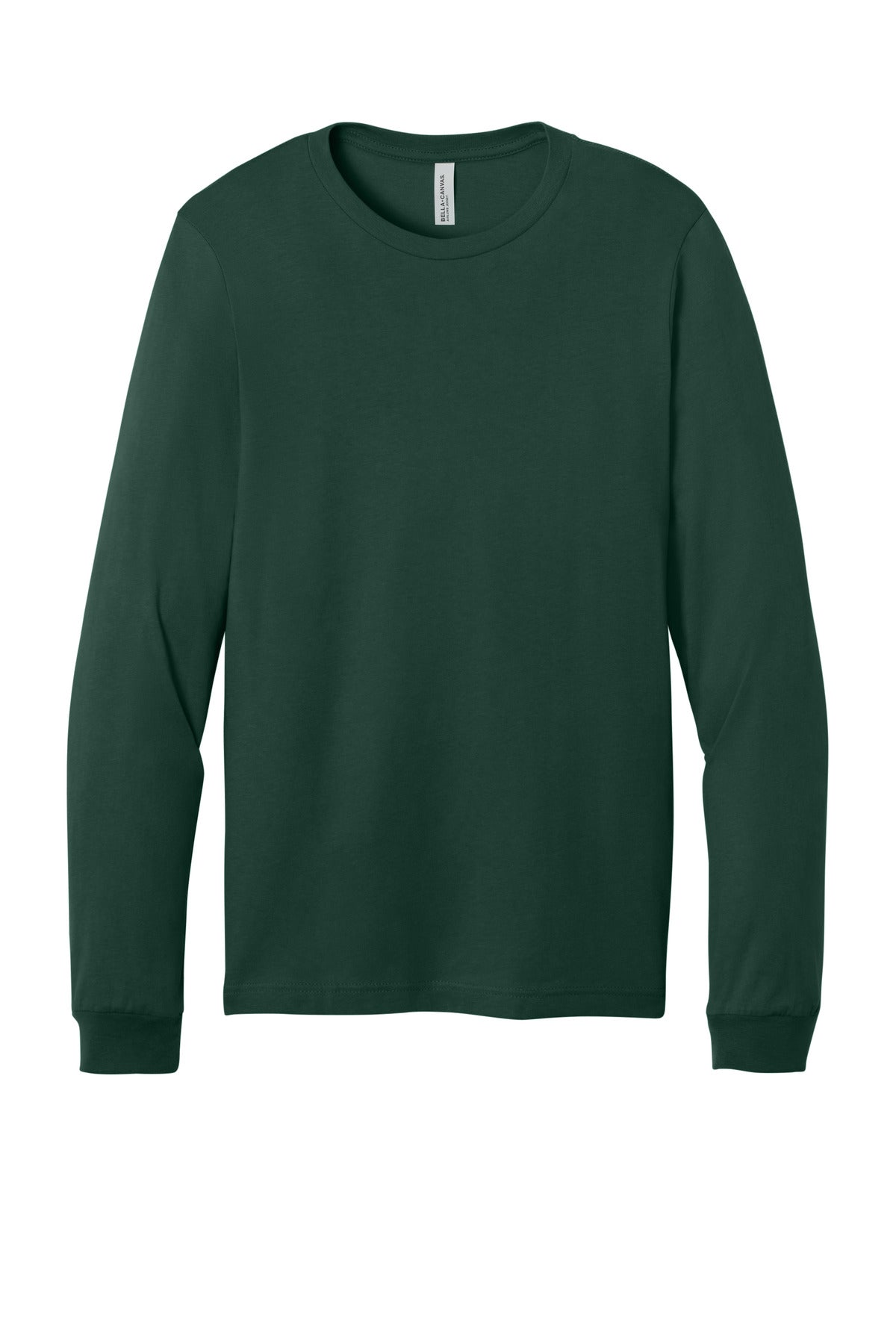 Front View of FOREST BELLA+CANVAS Unisex Jersey Long Sleeve Tee. BC3501