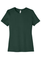 Front View of FOREST BELLA+CANVAS Women's Relaxed Jersey Short Sleeve Tee. BC6400