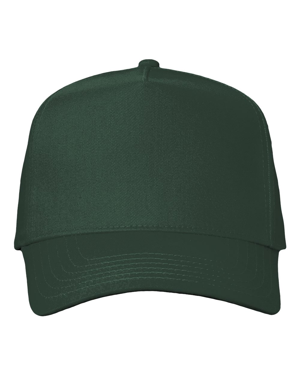 Front View of Forest Five-Panel Twill Cap - 8869