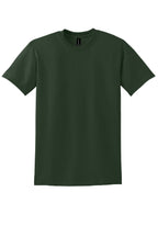 Front View of Forest Gildan DryBlend 50 Cotton/50 Poly T-Shirt. 8000