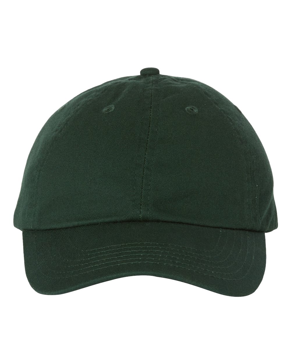 Front View of Forest Green Bio-Washed Classic Dad Hat - VC300A