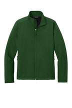 Front View of Forest Green Port Authority Core Soft Shell Jacket. J317