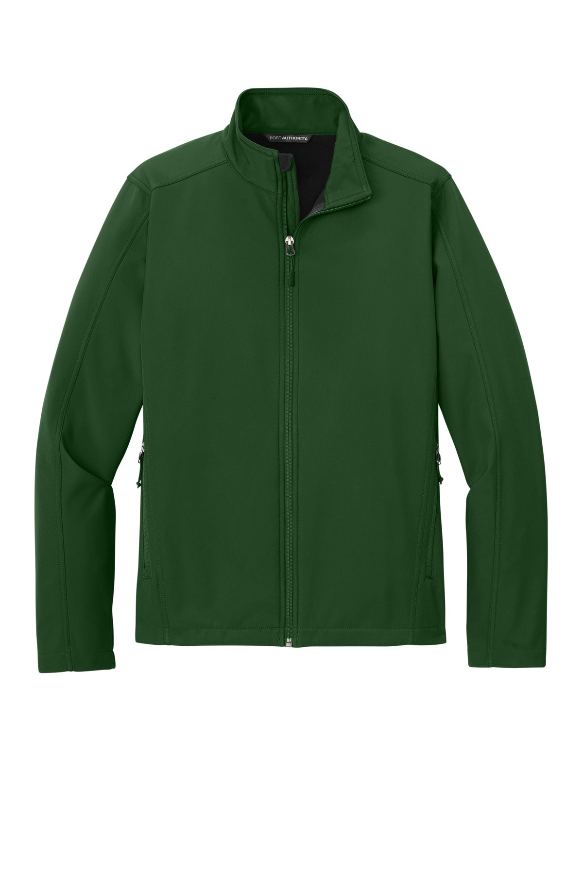 Front View of Forest Green Port Authority Core Soft Shell Jacket. J317