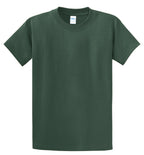 Front View of Forest Green Port & Co Essential Tee. PC61