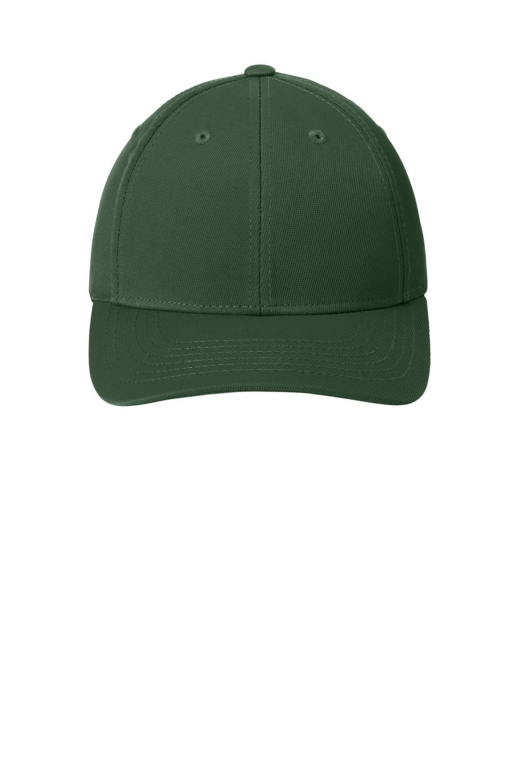 Front View of Forest Green Sport-Tek Dry Zone Nylon Cap. STC10