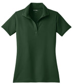 Front View of Forest Green Sport-Tek Women's Micropique Sport-Wick Polo. LST650