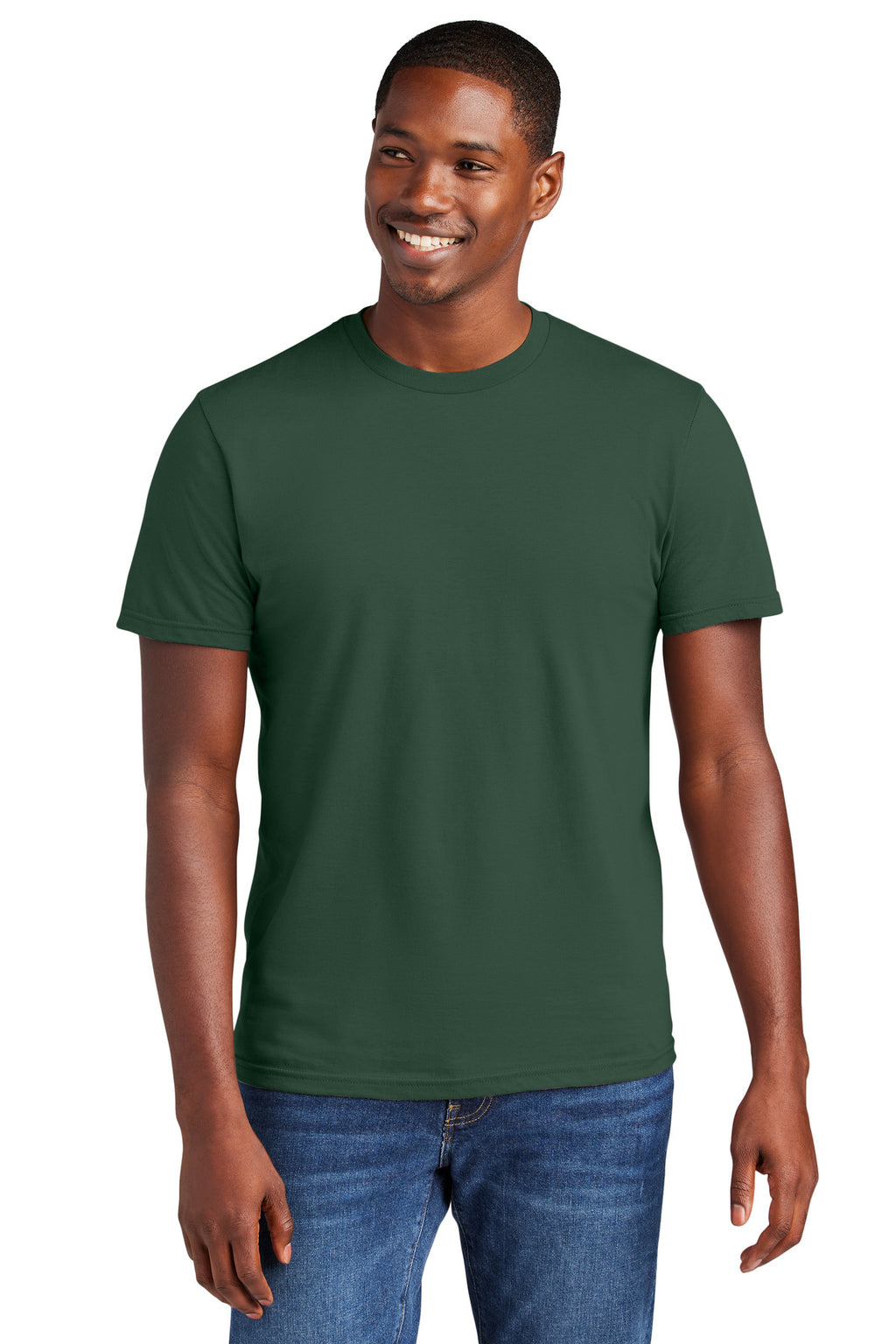 Front View of ForestGrn District Very Important Tee . DT6000