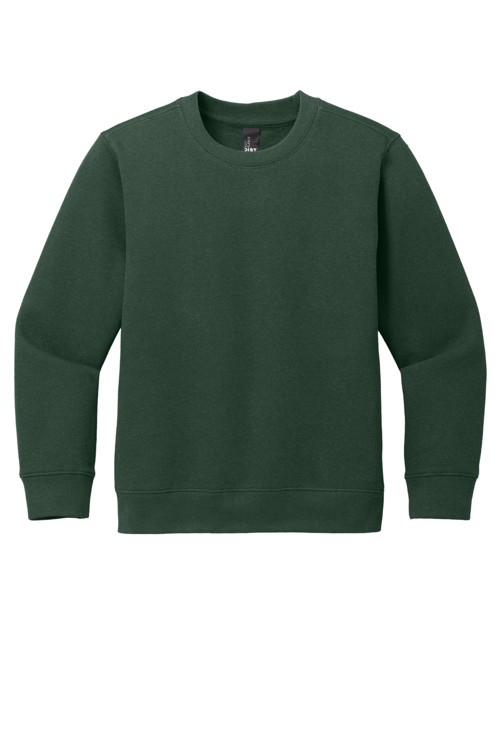 Front View of ForestGrn District Youth V.I.T. Fleece Crew DT6104Y