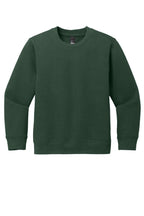 Front View of ForestGrn District Youth V.I.T. Fleece Crew DT6104Y