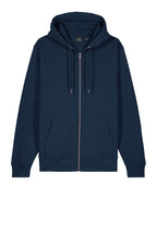 Front View of FrenchNavy Stanley/Stella Unisex Cultivator 2.0 Full-Zip Hooded Sweatshirt SXU005